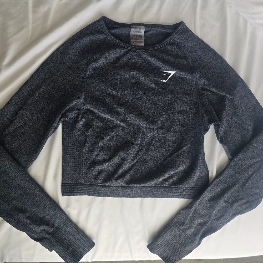 Gym Shark Grey Crop